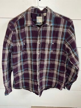 Roper Boys Purple Plaid Button-Up Shirt